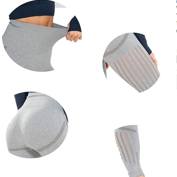 High Waist Seamless Leggings Ankle Yoga Pants - Picture 4 of 4